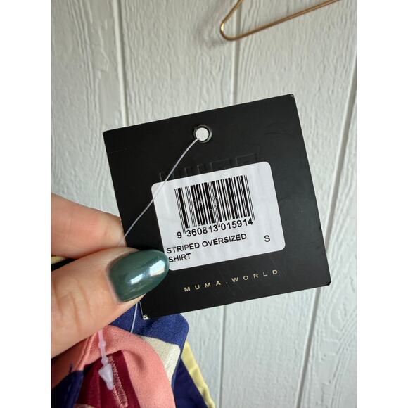 NWT Muma World Striped Oversized Shit, Small $395 - Picture 8 of 9